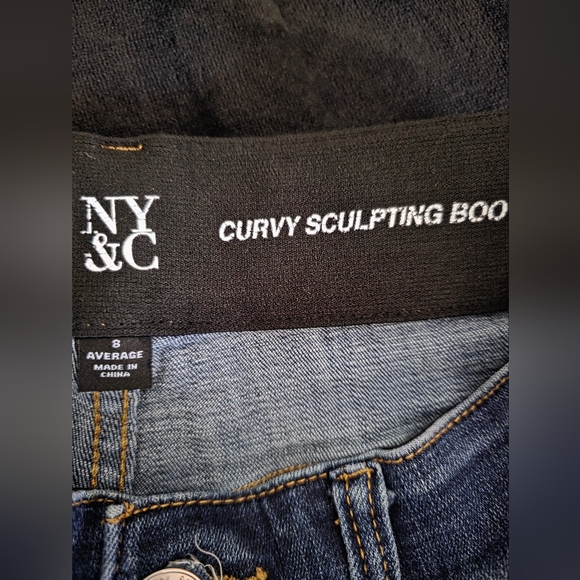 New York & Company Blue Boot Cut Jeans - Picture 3 of 4